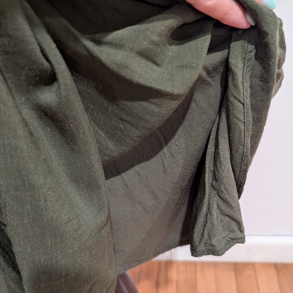 Anthropologie Olive Green Linen Blend Dress Size 2X - Picture 7 of 12